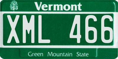 VT license plate XML466