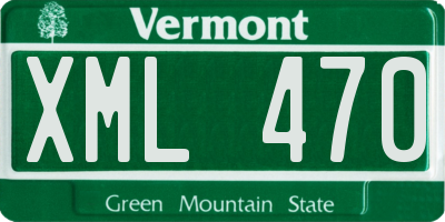 VT license plate XML470