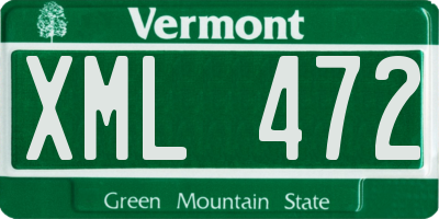 VT license plate XML472