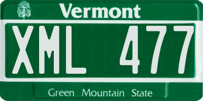 VT license plate XML477