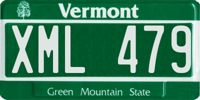 VT license plate XML479