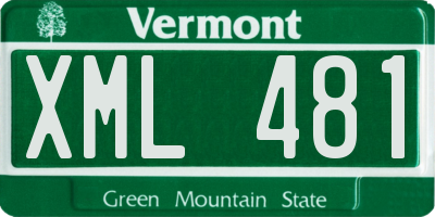 VT license plate XML481