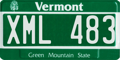VT license plate XML483