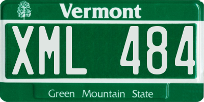 VT license plate XML484
