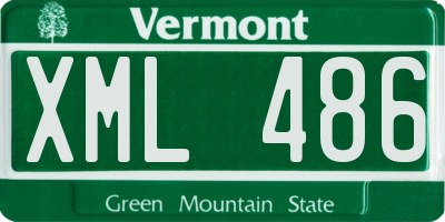 VT license plate XML486