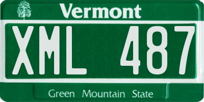 VT license plate XML487