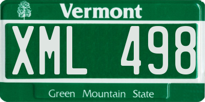 VT license plate XML498