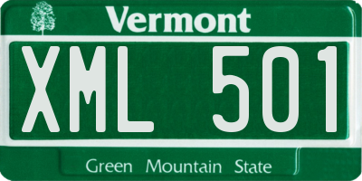 VT license plate XML501