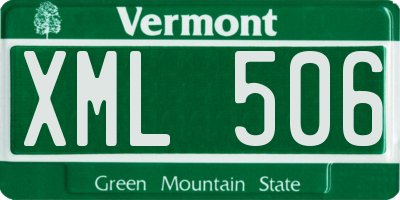 VT license plate XML506