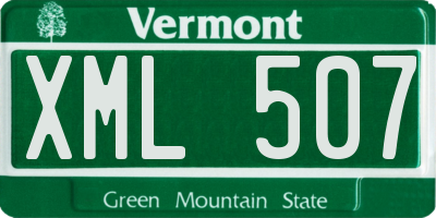 VT license plate XML507