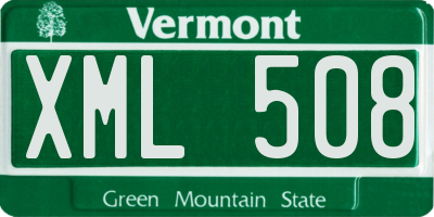 VT license plate XML508