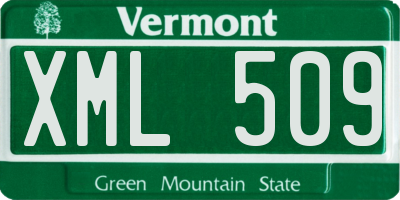VT license plate XML509
