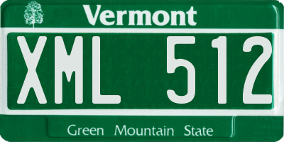 VT license plate XML512
