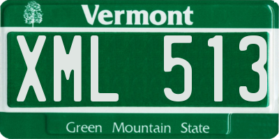 VT license plate XML513