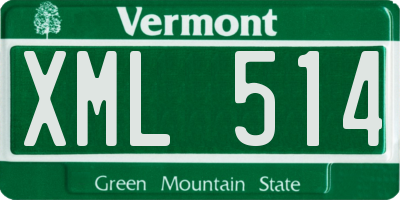 VT license plate XML514