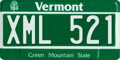 VT license plate XML521