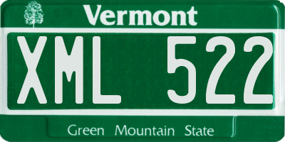 VT license plate XML522