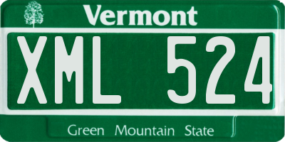 VT license plate XML524