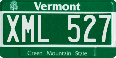VT license plate XML527