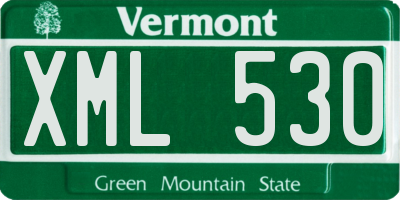 VT license plate XML530