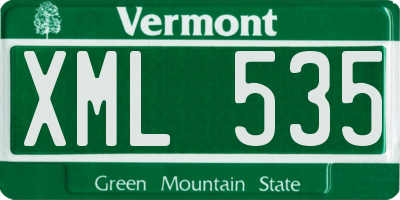 VT license plate XML535