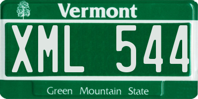 VT license plate XML544