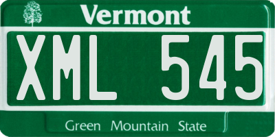 VT license plate XML545