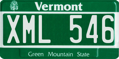 VT license plate XML546