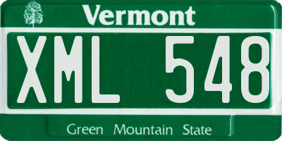 VT license plate XML548