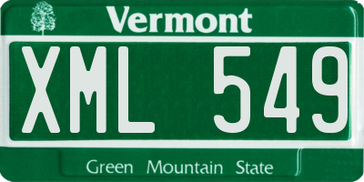 VT license plate XML549