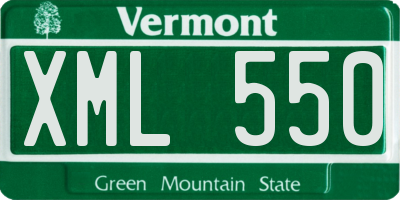VT license plate XML550