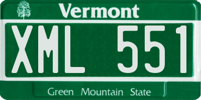 VT license plate XML551