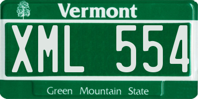VT license plate XML554