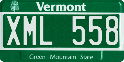 VT license plate XML558