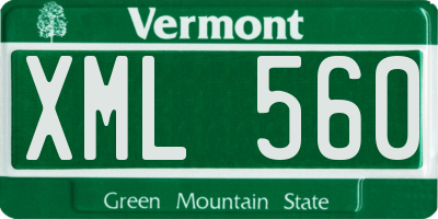 VT license plate XML560