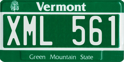 VT license plate XML561