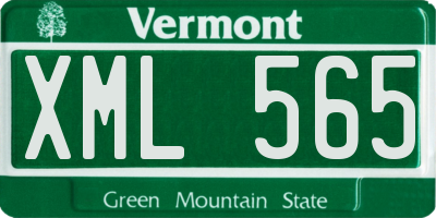 VT license plate XML565