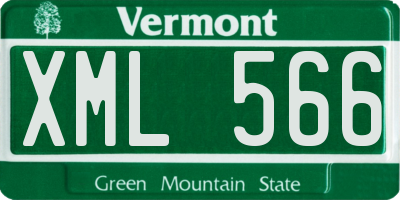 VT license plate XML566