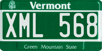 VT license plate XML568