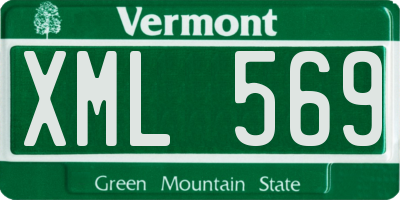 VT license plate XML569