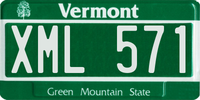 VT license plate XML571