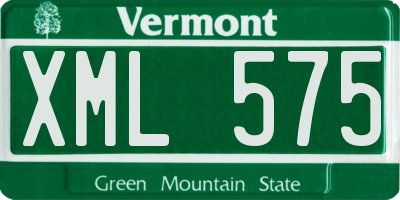 VT license plate XML575