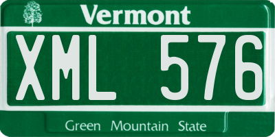 VT license plate XML576