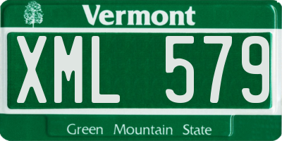 VT license plate XML579