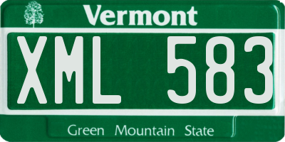 VT license plate XML583