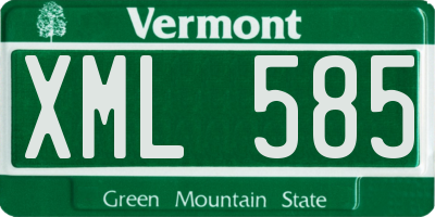 VT license plate XML585