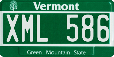 VT license plate XML586