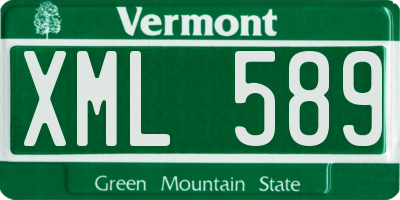 VT license plate XML589