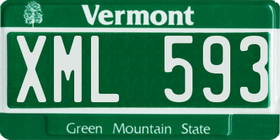 VT license plate XML593