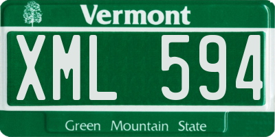 VT license plate XML594